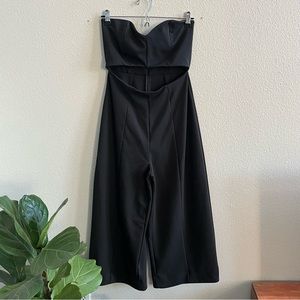 Strapless wide leg jumpsuit